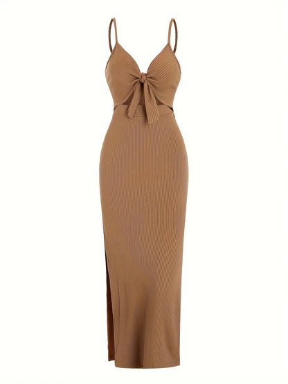 Knit Backless Sleeveless Dress for Women