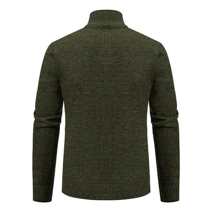 Men's Fleece Zipper Cardigan Casual Sports Coat