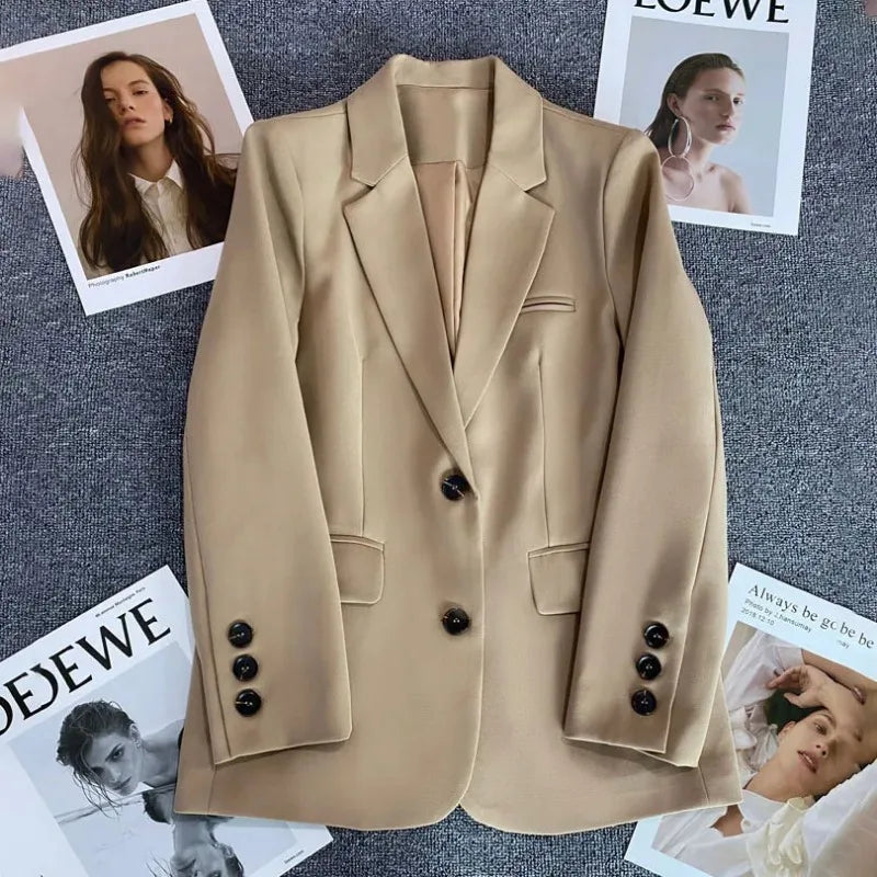 Elegant Long Sleeve Blazer Coat for Women
