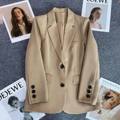 Elegant Long Sleeve Blazer Coat for Women