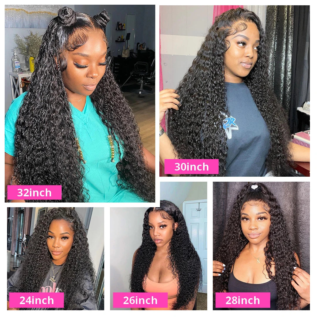 Kinky Curly 13x6 Lace Front Wig Human Hair Transparent Lace