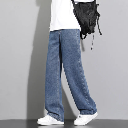 Men's Casual Straight Denim Jeans in Light Blue