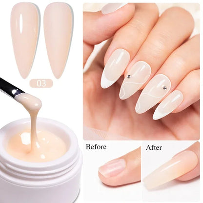 Clear 3D No Wipe Sculpture Gel Nail Polish 15ML