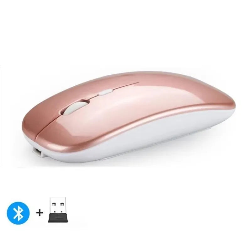 Rechargeable Wireless Mouse Dual Modes for PC and Laptop