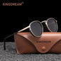 KINGDREAM Polarized Round Frame Sunglasses UV400