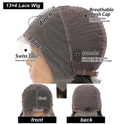 Human Hair 13X4 Lace Frontal Bob Wig for Black Women