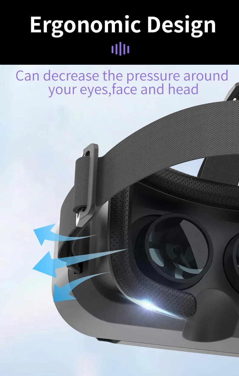 3D Virtual Reality Glasses Headset for Smartphones