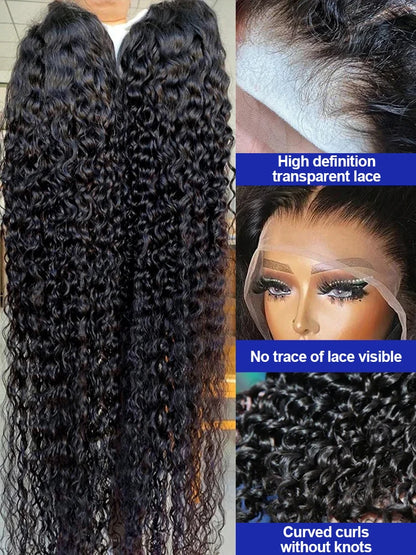 Jerry Curly 13x6 HD Lace Front Human Hair Wig 40 Inch