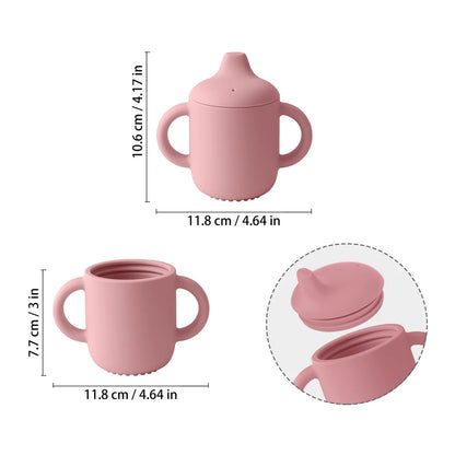 Silicone Baby Feeding Cup with Handle 180ml