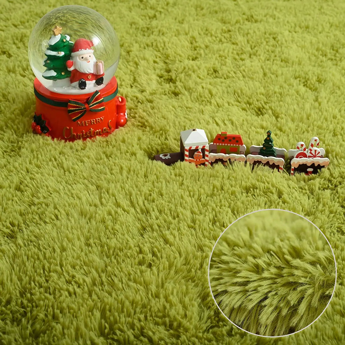 Round Plush Shag Carpet for Kids Room Decor