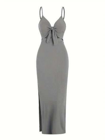 Knit Backless Sleeveless Dress for Women