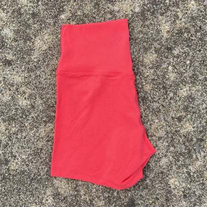 High Waist Yoga Shorts for Women in Solid Color