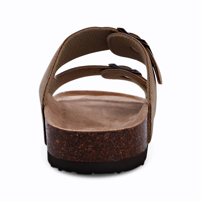 Comwarm Women's Suede Mules Slippers with Cork Insole