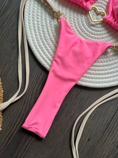 RUOTONSEPT Solid Color Bikini Set Women's Swimwear