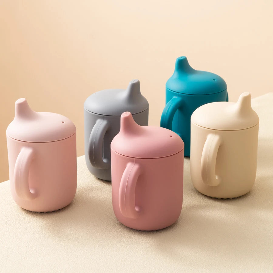 Silicone Baby Feeding Cup with Handle 180ml