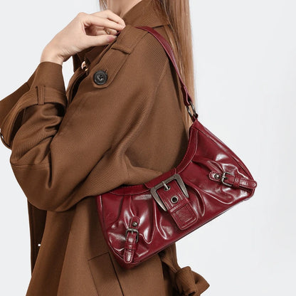 Y2K Retro Pleated Hobo Shoulder Bag for Women