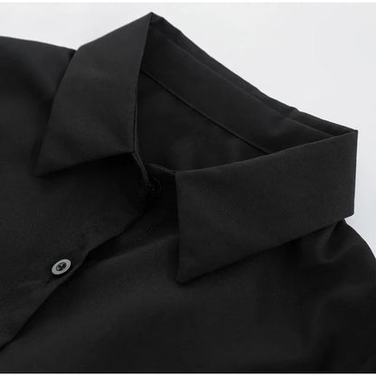 Slim Flared Sleeve Cotton Women's Shirt Tunic