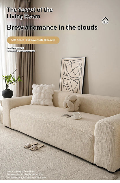 Jacquard Sofa Cover Thick Elastic for L-Shaped Sofa