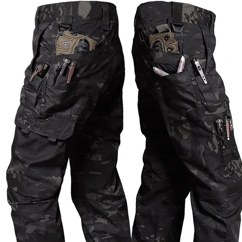 Men's Cargo Trousers Waterproof Multi-Pocket Pants