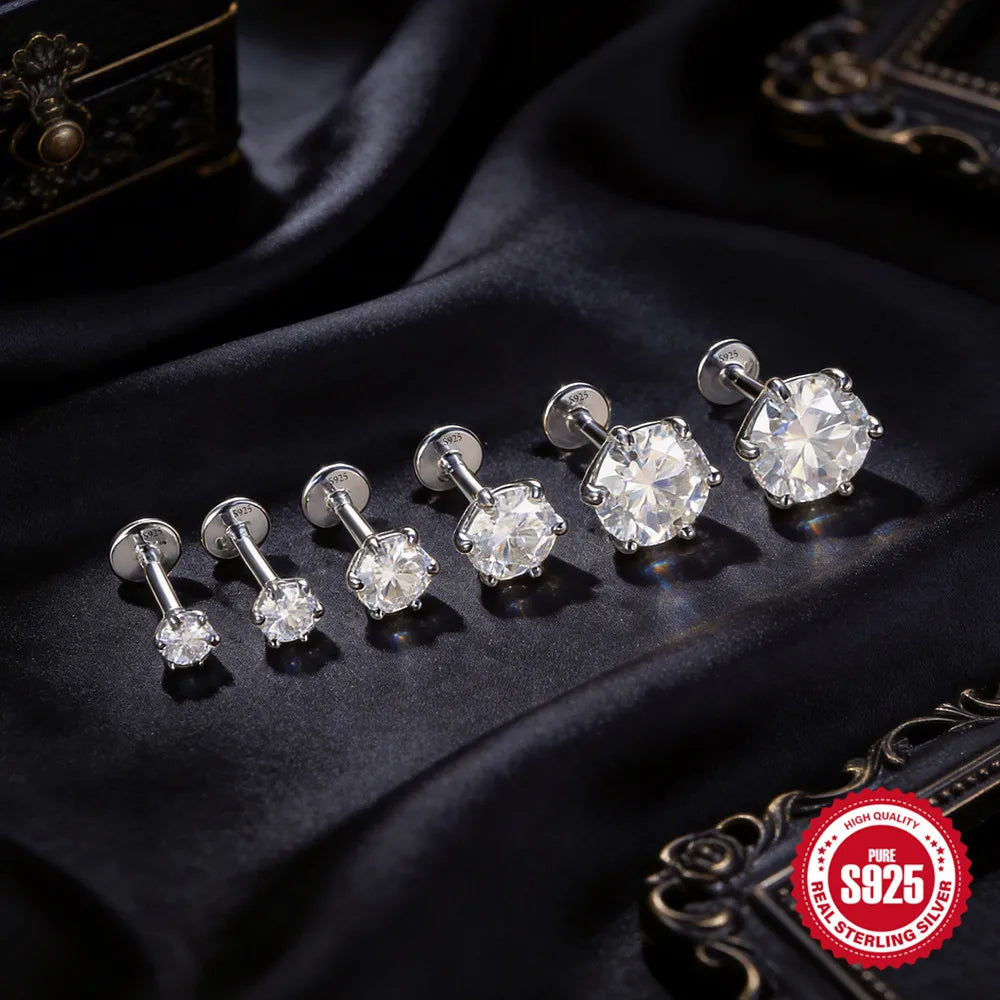 Canner Moissanite Stud Earrings 925 Sterling Silver