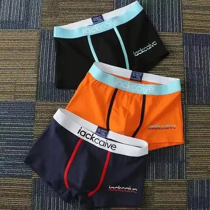 Cotton Boxer Shorts for Men 3Pcs Breathable Underwear