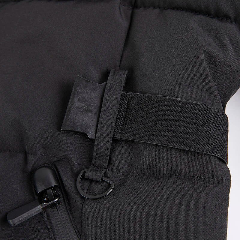 Women's Hooded Padded Winter Parka with Belt