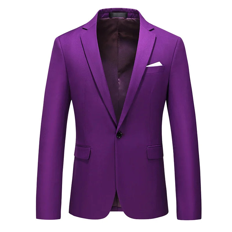 Bright Green Men's Blazer, Polyester Slim Fit Jacket