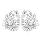 S925 Sterling Silver Iris Flower Hoop Earrings for Women