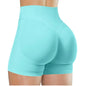 High Waisted Yoga Shorts for Women Nylon Elastane Solid