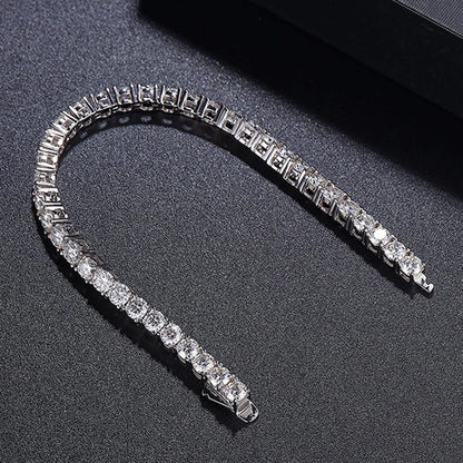 Moissanite Tennis Chain Bracelets 925 Sterling Silver