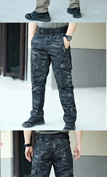 Men's Cargo Trousers Waterproof Multi-Pocket Pants
