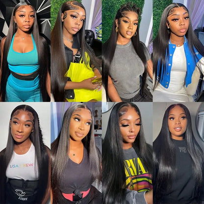 Bone Straight Raw Human Hair Bundles 36 40 Inch Black