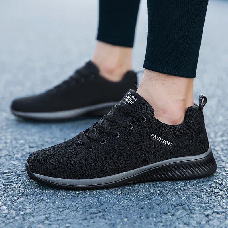 Men's Breathable Knit Running Sneakers Outdoor Gym Shoes