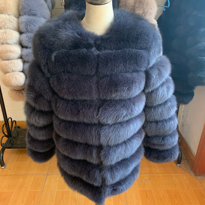 4in1 Real Fox Fur Coat for Women