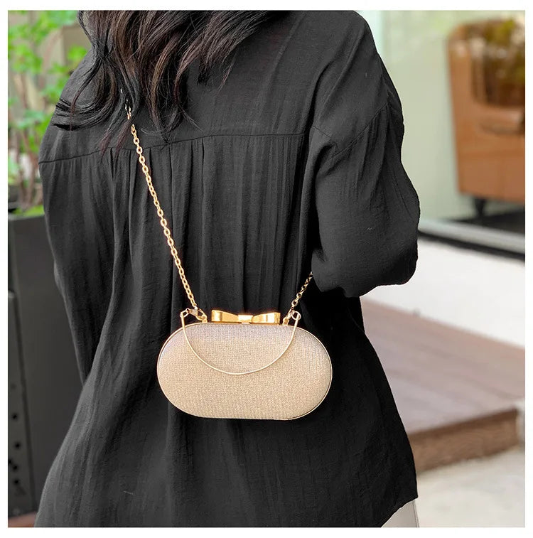 Luxury Sequined Hand-held Dinner Bag for Weddings