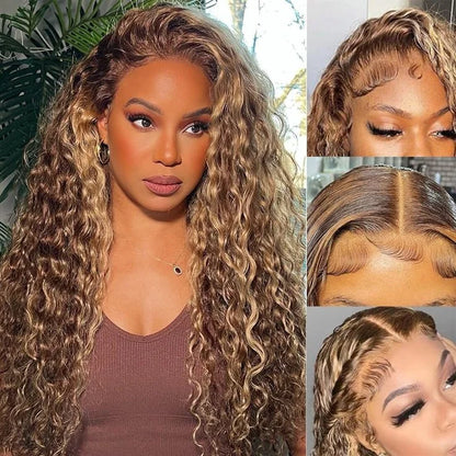 Deep Wave Bob Wig Human Hair Lace Front Short Curly