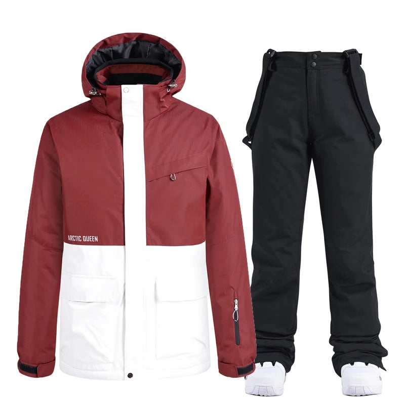 Unisex Winter Snow Ski Suit Jacket and Pants Set