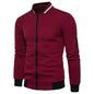 Men's Casual Hooded Tracksuit Jacket with Zipper Pockets