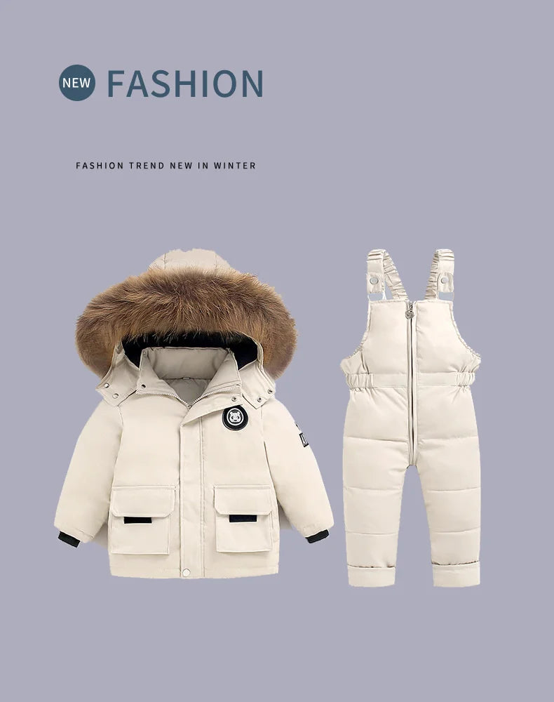 Winter Down Jacket for Boys and Girls Thicken Snowsuit