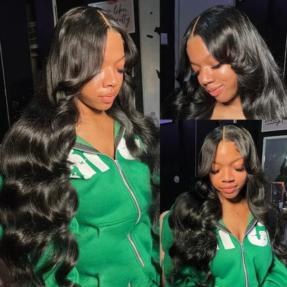 Body Wave Lace Frontal Wig 200 Density Human Hair 42 44 Inch
