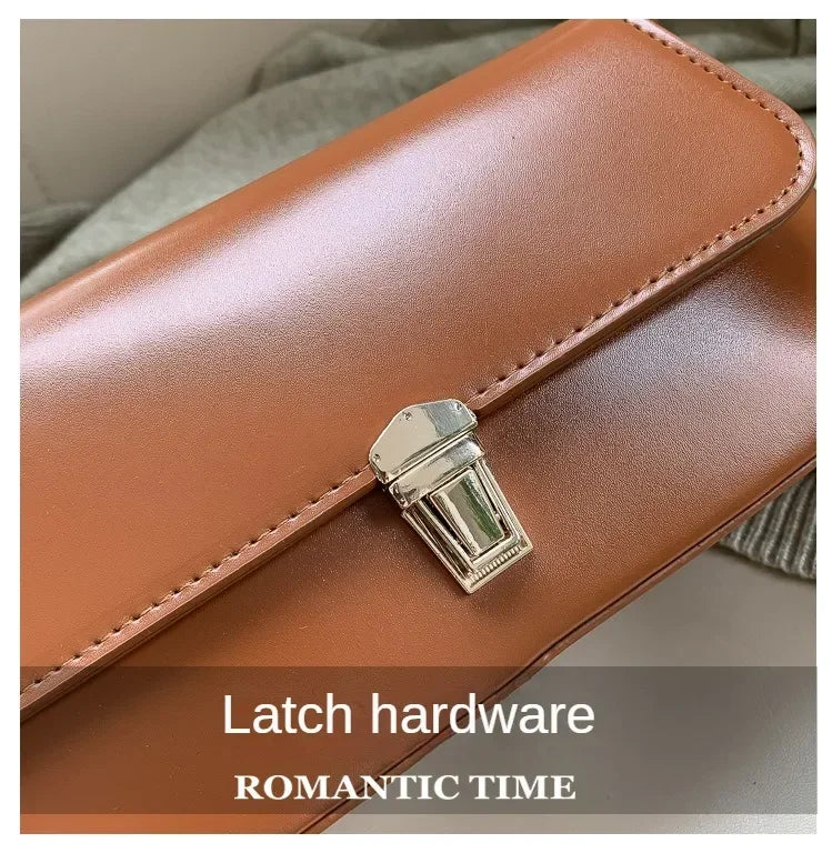 Luxury Women's Crossbody Shoulder Bag in Solid Color