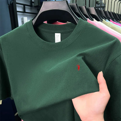 Cotton Men's Short Sleeve T-Shirt Casual Round Neck