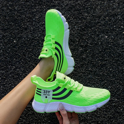 Men's Breathable Lightweight Black Running Sneakers