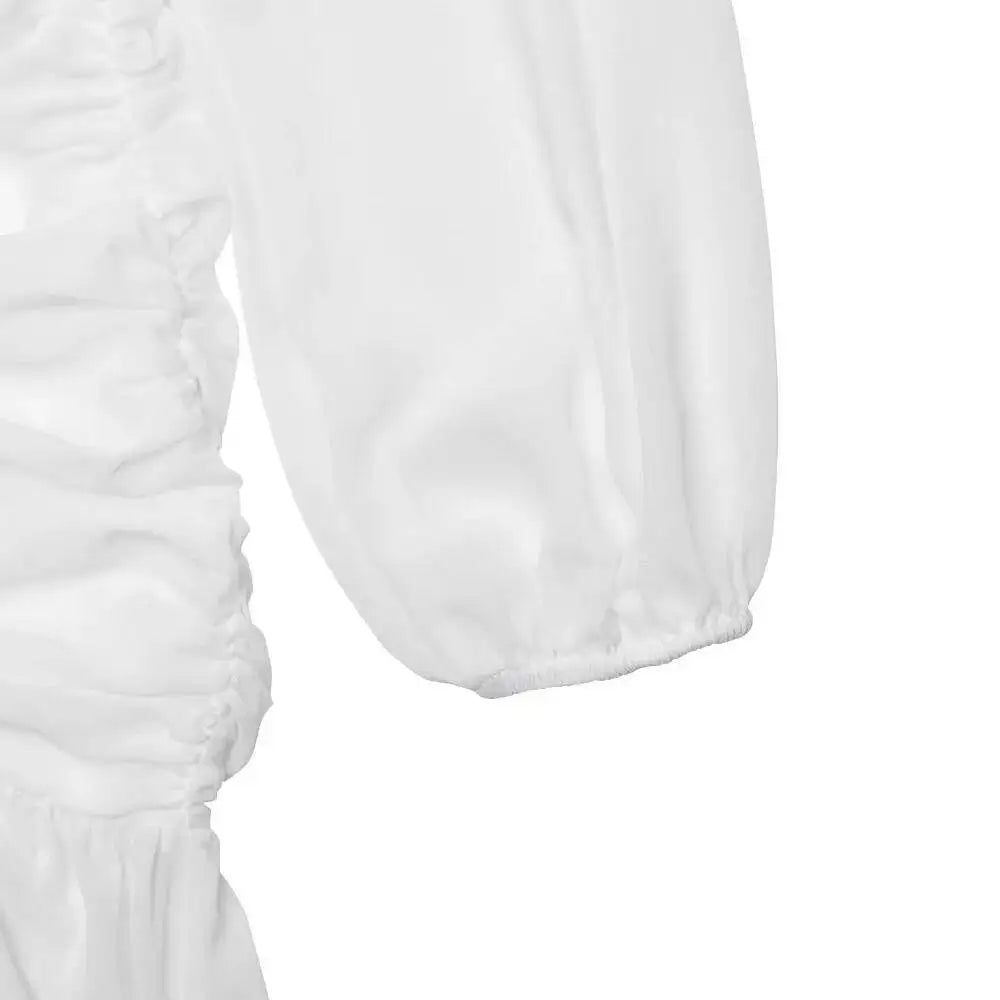 Deep V Hollow Backless Chiffon Maxi Party Dress