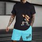 Men's Summer Loose Harajuku T-Shirt and Shorts Set