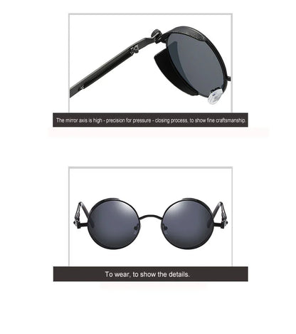 Metal Alloy Round Sunglasses for Men