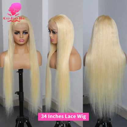 13x6 360 Lace Wig Human Hair Pre Plucked Blonde