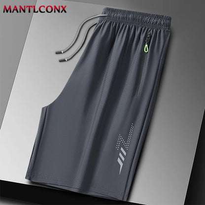 Men's Casual Running Shorts Black Gray Polyester