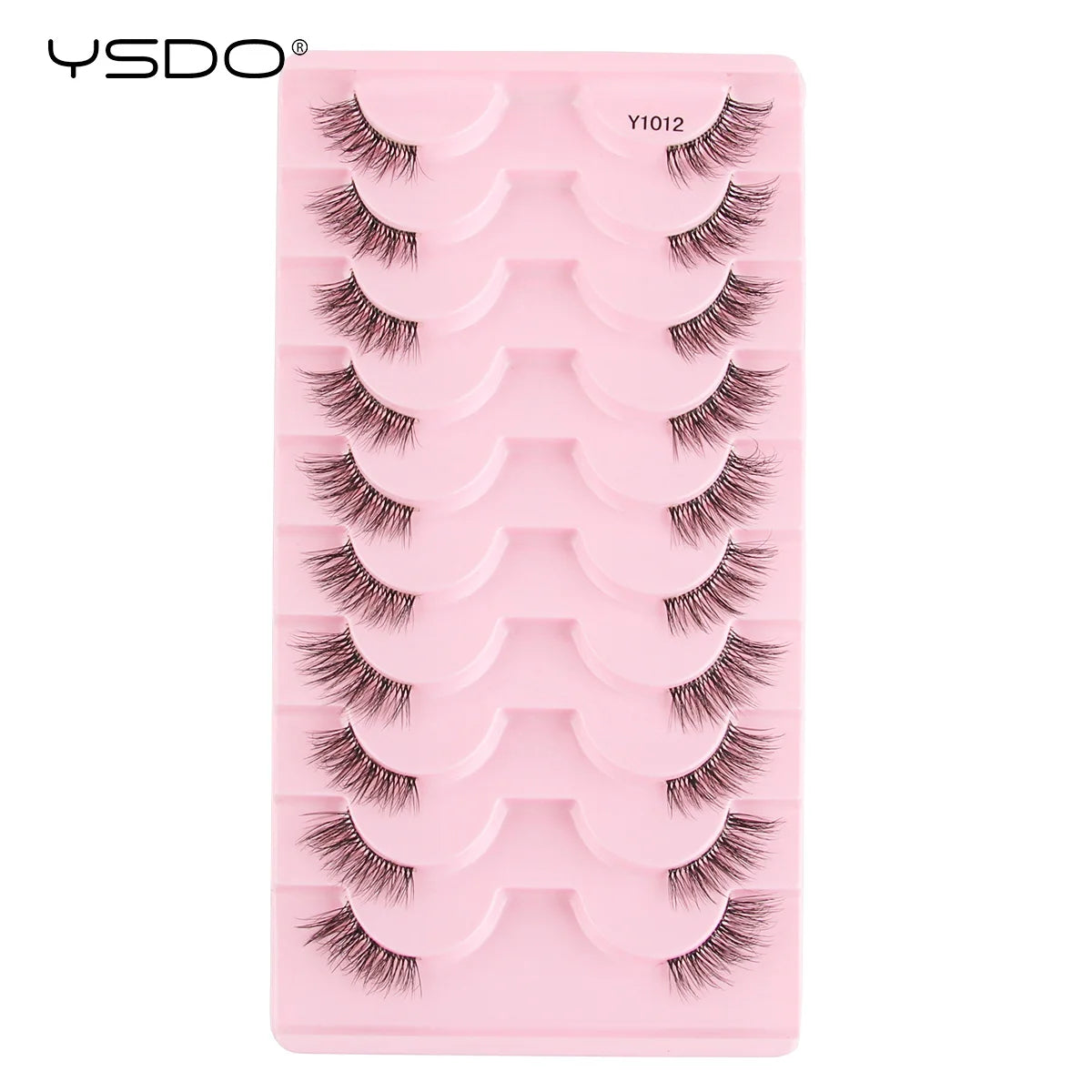 YSDO 5/10 Pairs Natural Soft Black Half Lashes