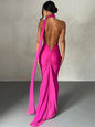 Hugcitar One Shoulder Backless Maxi Dress Women